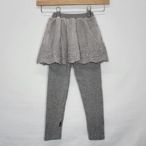 GIRLS grapy legging skirt 2 in 1 pants with lace elastic waist casual leggins - Picture 9 of 11